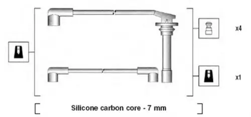 BOUGIEKABELSET MAGNETI MARELLI 941295030852)