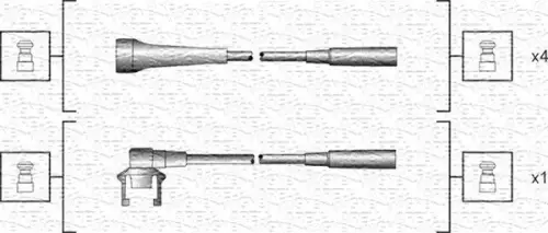 BOUGIEKABELSET MAGNETI MARELLI 941318111145)