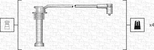 BOUGIEKABELSET MAGNETI MARELLI 941318111142)
