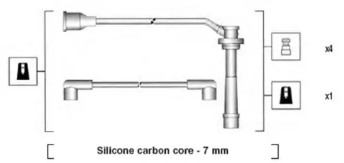 BOUGIEKABELSET MAGNETI MARELLI 941285090845)