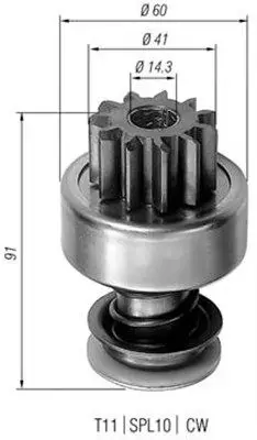 RONDSEL, STARTMOTOR MAGNETI MARELLI 940113020104)