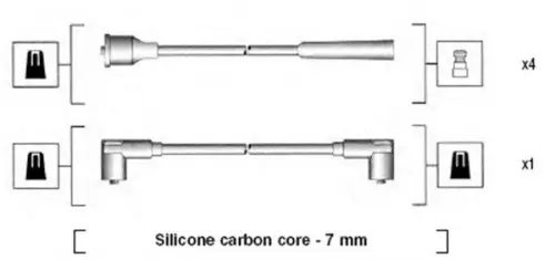 BOUGIEKABELSET MAGNETI MARELLI 941155110747)