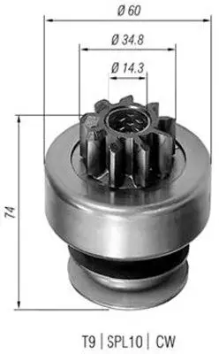 RONDSEL, STARTMOTOR MAGNETI MARELLI 940113020101)
