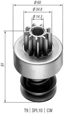 RONDSEL, STARTMOTOR MAGNETI MARELLI 940113020022)