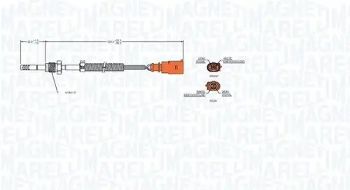 SENSOR, UITLAATGASTEMPERATUUR MAGNETI MARELLI 172000027010)