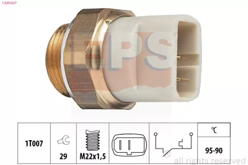 Temperatuurschakelaar, radiatorventilator EPS 1.850.027)