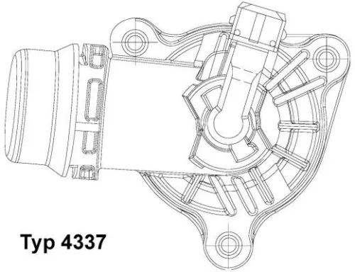 Thermostaat, koelvloeistof BorgWarner (Wahler) 4337.105D)