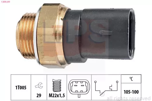 Temperatuurschakelaar, radiatorventilator EPS 1.850.241)