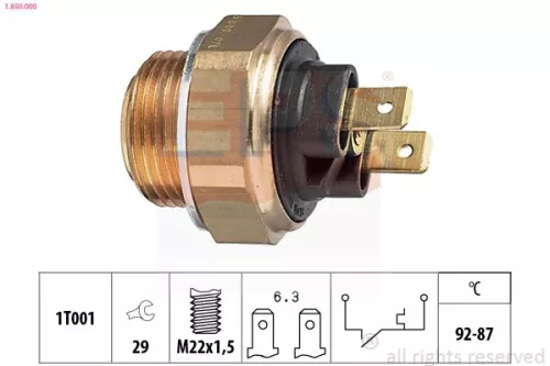 Temperatuurschakelaar, radiatorventilator EPS 1.850.000)