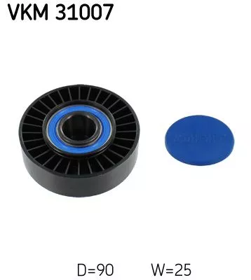 Ombuigings-/geleidingspoelie, V-geribbelde riem SKF VKM 31007)