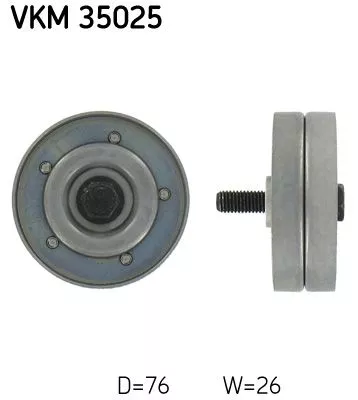 Ombuigings-/geleidingspoelie, V-geribbelde riem SKF VKM 35025)