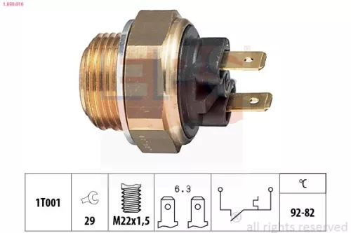 Temperatuurschakelaar, radiatorventilator EPS 1.850.016)