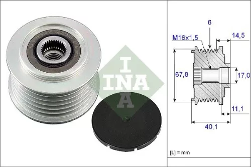 Alternator Freewheel Clutch Schaeffler INA 535 0052 10)