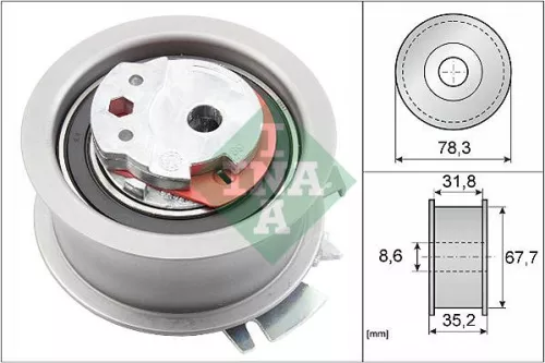 Tensioner Pulley, timing belt Schaeffler INA 531 0628 30)