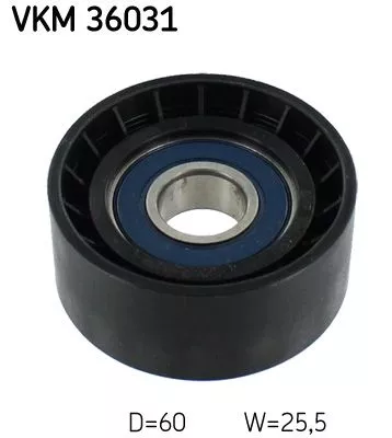 Ombuigings-/geleidingspoelie, V-geribbelde riem SKF VKM 36031)