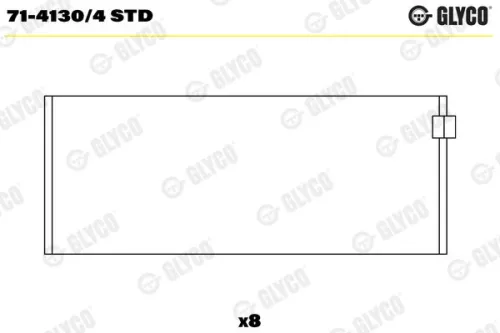 Drijfstanglager GLYCO 71-4130/4 STD)
