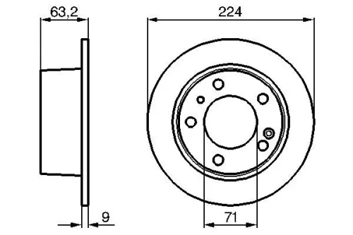 Remschijf BOSCH 0 986 478 141)