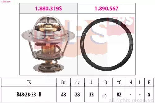 Thermostaat, koelvloeistof EPS 1.880.319)