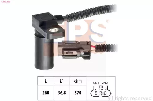 Toerentalsensor, automatische transmissie EPS 1.953.232)
