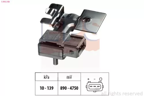 Luchtdruksensor, hoogteaanpassing EPS 1.993.108)