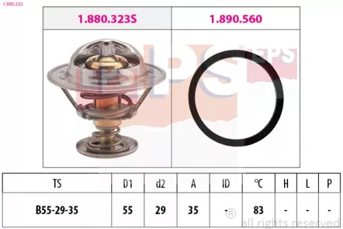 Thermostaat, koelvloeistof EPS 1.880.323)
