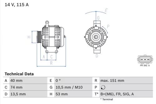 Dynamo BOSCH 0 986 049 460)