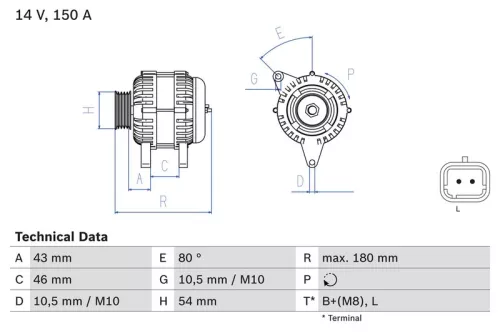 Dynamo BOSCH 0 986 046 240)