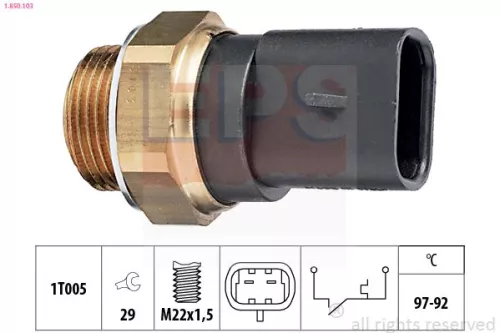 Temperatuurschakelaar, radiatorventilator EPS 1.850.103)