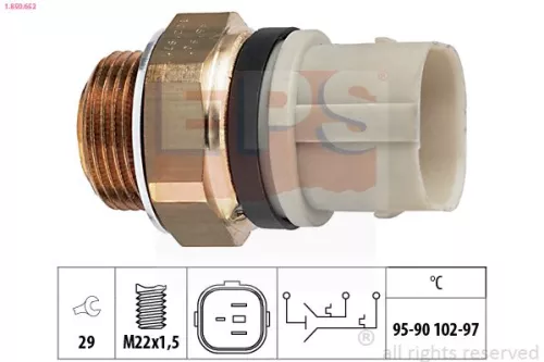 Temperatuurschakelaar, radiatorventilator EPS 1.850.652)