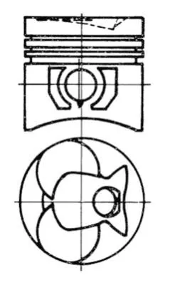 Piston KOLBENSCHMIDT 93444620)