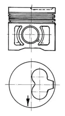 Zuiger KOLBENSCHMIDT 91386620)