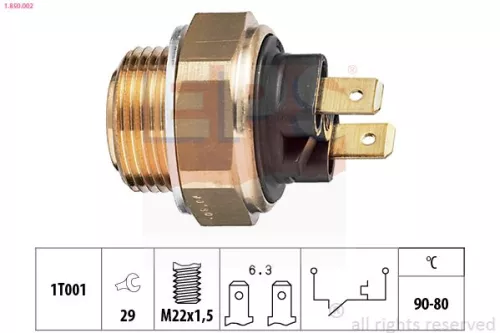 Temperatuurschakelaar, radiatorventilator EPS 1.850.002)