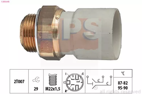 Temperatuurschakelaar, radiatorventilator EPS 1.850.645)