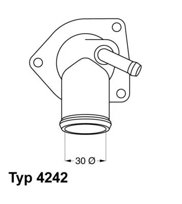 Thermostaat, koelvloeistof BorgWarner (Wahler) 4242.92D)