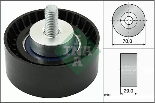 Ombuigings-/geleidingspoelie, V-geribbelde riem Schaeffler INA 532 0298 10)