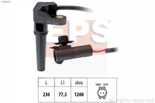 Toerentalsensor, automatische transmissie EPS 1.953.617)