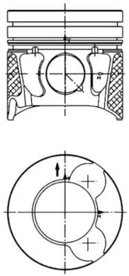 Piston KOLBENSCHMIDT 99700600)