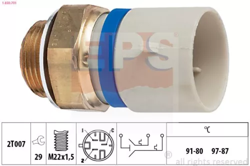 Temperatuurschakelaar, radiatorventilator EPS 1.850.701)
