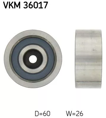 Ombuigings-/geleidingspoelie, V-geribbelde riem SKF VKM 36017)