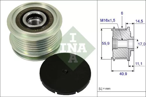 Alternator Freewheel Clutch Schaeffler INA 535 0012 10)
