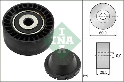 Ombuigings-/geleidingspoelie, V-geribbelde riem Schaeffler INA 532 0331 10)