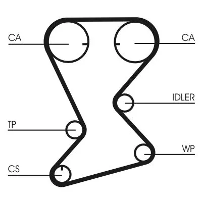 Distributieriem CONTINENTAL CTAM CT1108)