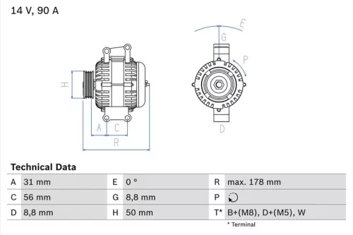 Dynamo BOSCH 0 986 041 530)