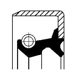 Shaft Seal, wheel hub CORTECO 19016499B)