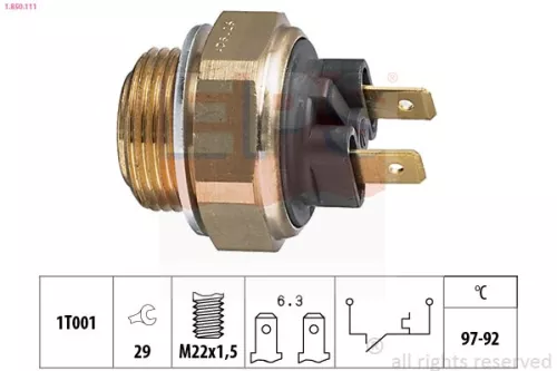 Temperatuurschakelaar, radiatorventilator EPS 1.850.111)