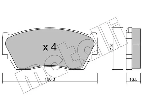 Remblokkenset, schijfrem METELLI 22-0246-0)