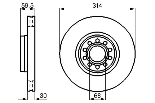 BOSCH Brake Disc 0 986 478 617 BOSCH 0 986 478 617)