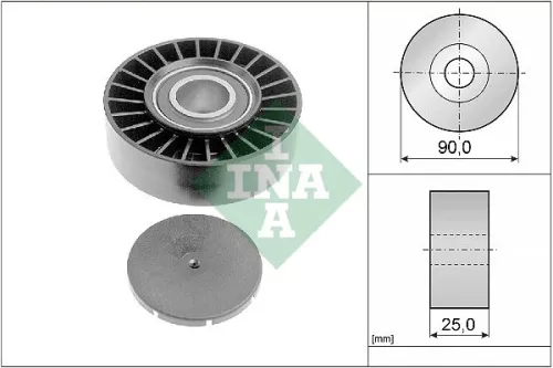 Ombuigings-/geleidingspoelie, V-geribbelde riem Schaeffler INA 532 0169 10)