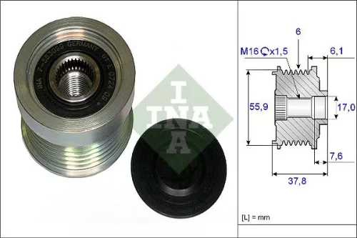 Alternator Freewheel Clutch Schaeffler INA 535 0072 10)