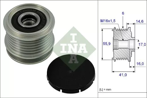 Vrijloopkoppeling van de dynamo Schaeffler INA 535 0010 10)